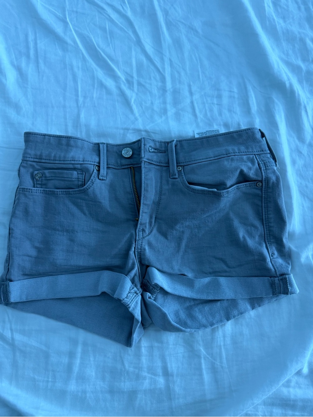 Women’s Rolled Hem Casual Shorts - Blue